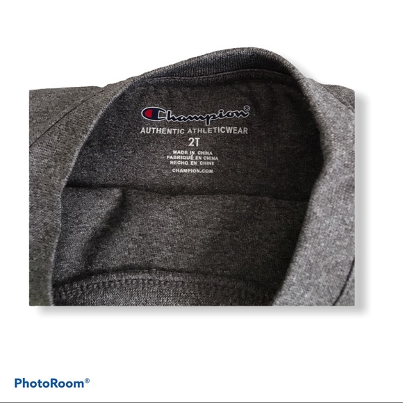 Champion Boys 2T Gray Logo 100% Talent Top - Picture 2 of 3
